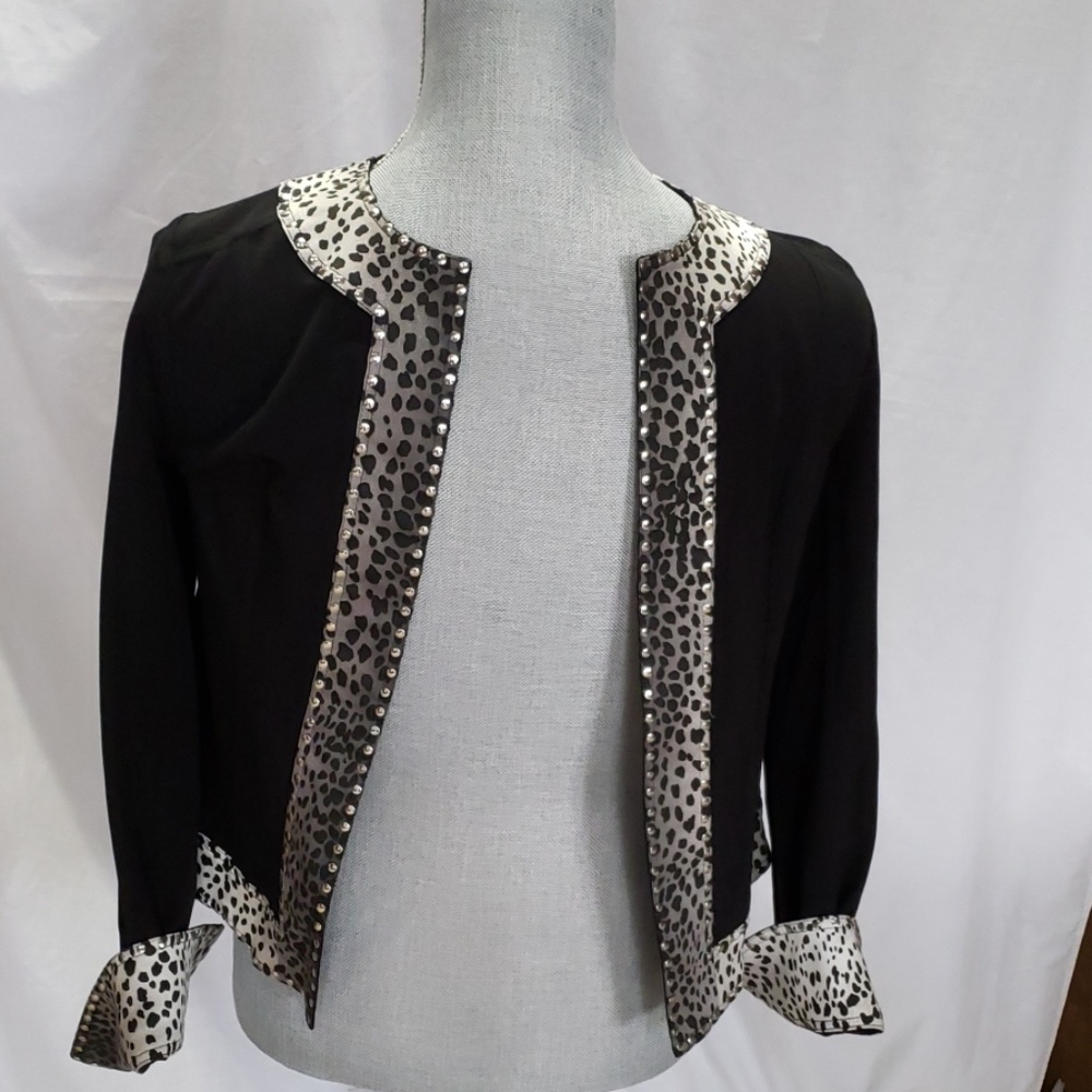 Pamela McCoy Black Studded Jacket